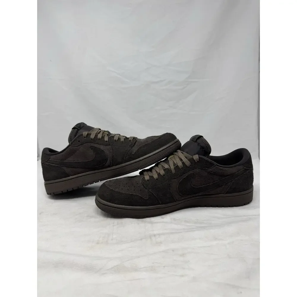RARE PROMO SAMPLE Travis Scott X Jordan 1 Low Velvet Brown Size 13